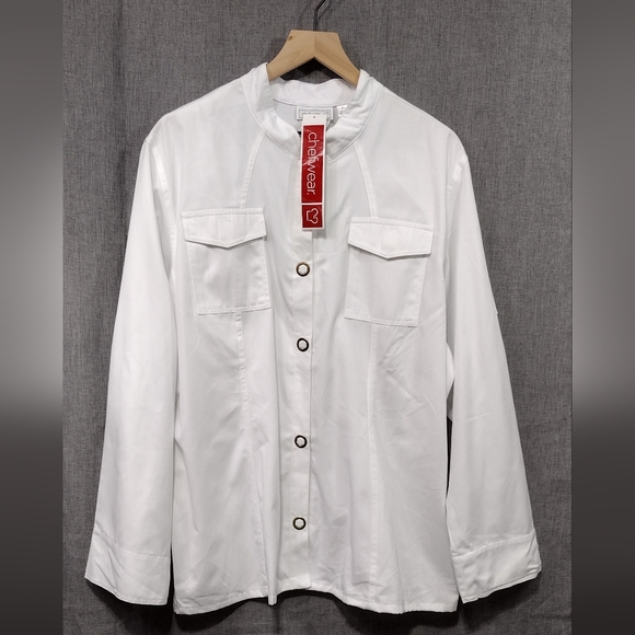 NWT Chefwear Button Jacket Mens 2X White Workwear Restaurant Catering Business - Picture 2 of 11